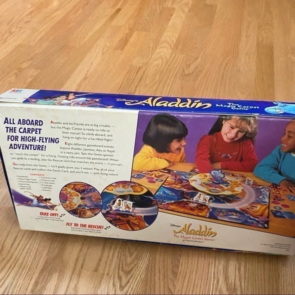 Vintage Aladdin The Magic Carpet Board Game 1992 Disney Kids Toy